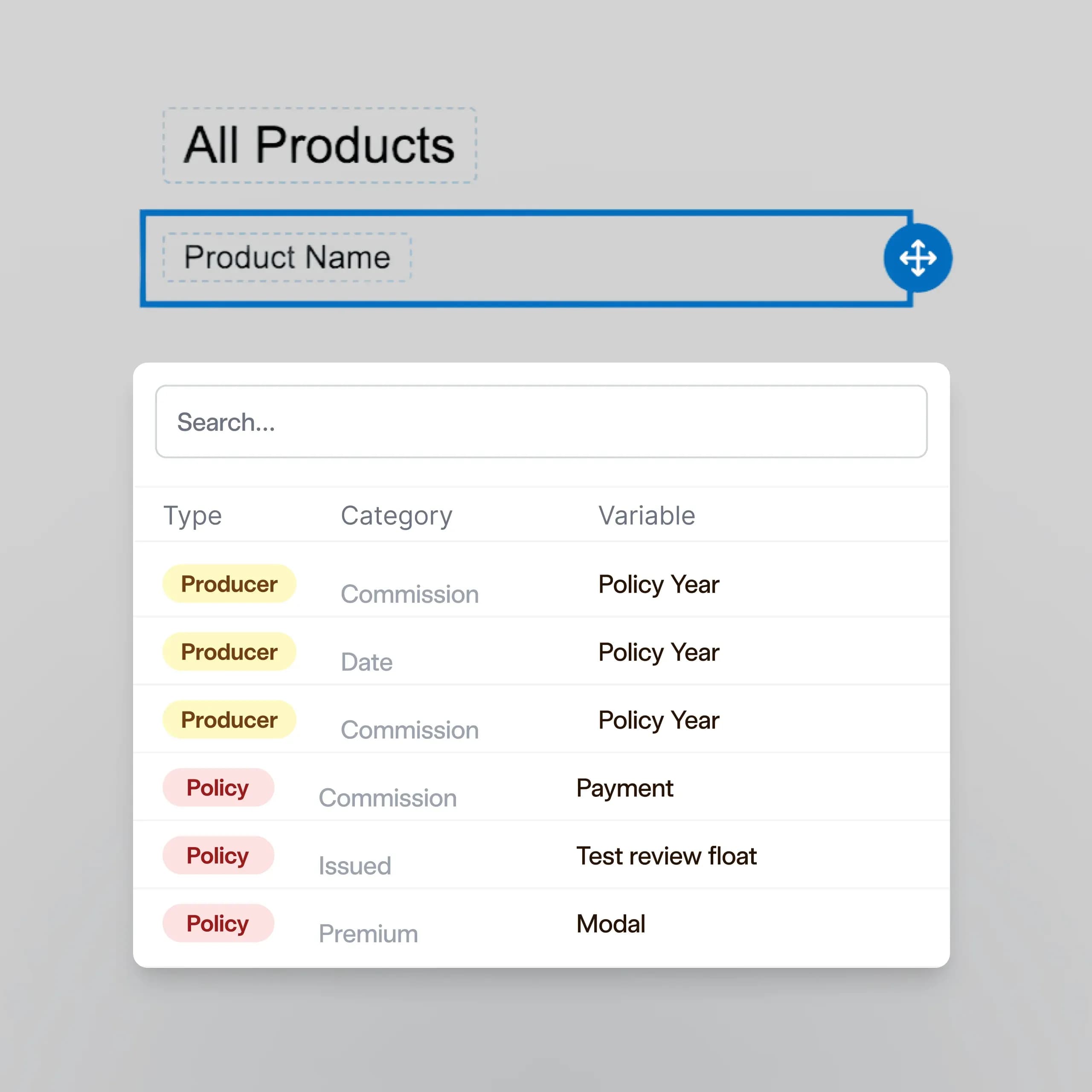 Chestnut case study card: Showing what one change reaches, beside the template variable picker